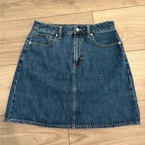 Madewell Rigid Denim A-Line Skirt size 28 (runs large)